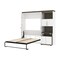 Bestar Orion Full Murphy Bed and Shelving Unit with Fold-Out Desk (89W), White & Walnut Grey 116865-000017 - alternate 8